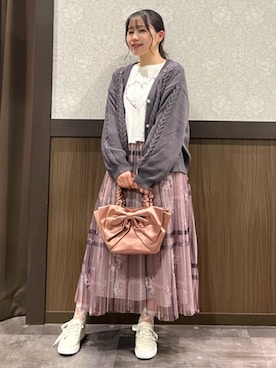 「axes femme（アクシーズファム）のアイテム（スニーカー）」を使った、axes femmeさん（レディース・155cm）の秋コーディネート