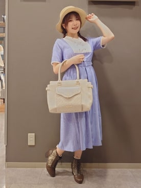 「麦わら帽子」｜「アイテム（ブーツ）」を使った、axes femmeさん（レディース・160cm）の夏コーディネート