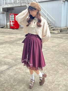 「axes femme POETIQUE（アクシーズファムポエティック）のアイテム（帽子）」を使った、axes femmeさん（レディース・160cm）の秋コーディネート