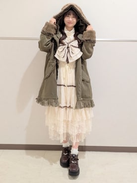 「アイテム（モッズコート）」を使った、axes femmeさん（レディース・150cm）の秋コーディネート