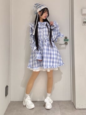 「axes femme POETIQUE（アクシーズファムポエティック）のアイテム（スカート）」を使った、axes femmeさん（レディース・158cm）の春コーディネート