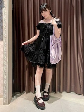 「アイテム（チュニック）」を使った、axes femmeさん（レディース・155cm）の夏コーディネート