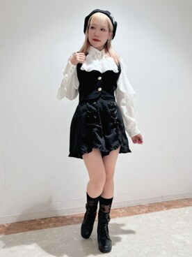 「axes femme POETIQUE（アクシーズファムポエティック）のアイテム（帽子）」を使った、axes femmeさん（レディース・153cm）の秋コーディネート