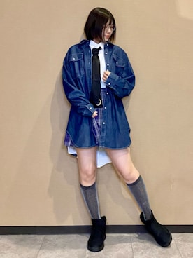 「AXES-X（アクシーズエックス）のアイテム」を使った、axes femmeさん（レディース・163cm）の秋コーディネート