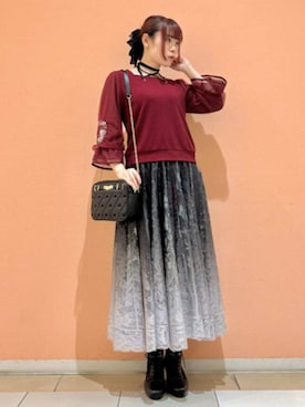 「アイテム（ヘアアクセサリー）」を使った、axes femmeさん（レディース・165cm）の夏コーディネート
