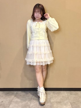 「axes femme POETIQUE（アクシーズファムポエティック）のアイテム（スカート）」を使った、axes femmeさん（レディース・153cm）の春コーディネート