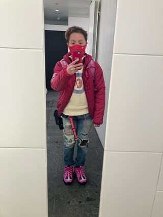 【美品】ヒステリックグラマー プリマロフトダウンジャケット ヒスデビル ピンク HYSTERIC GLAMOUR＊赤＊ダウンジャケット＊ヒステリックグラマー