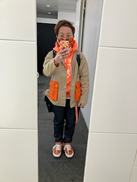 「アイテム（ヘッドフォン/イヤホン）」を使った、名和 賢悟さん（メンズ・159cm）の春コーディネート