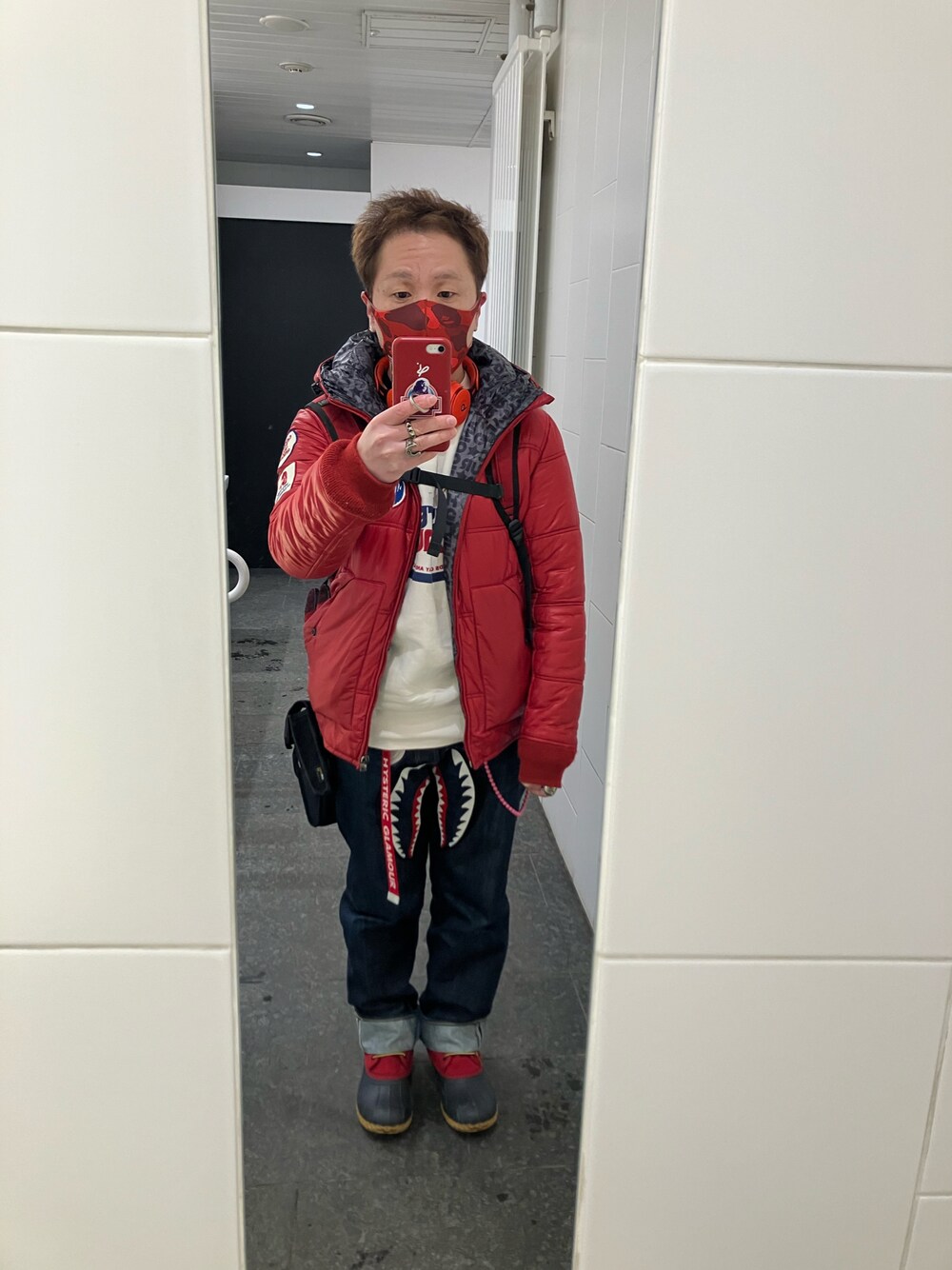 【美品】ヒステリックグラマー プリマロフトダウンジャケット ヒスデビル ピンク HYSTERIC GLAMOUR(ヒステリックグラマー)の「プリマロフト