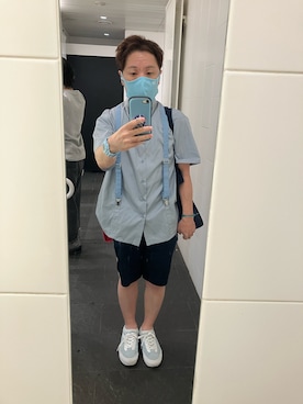 「アイテム（マスク）」を使った、名和 賢悟さん（メンズ・159cm）の秋コーディネート