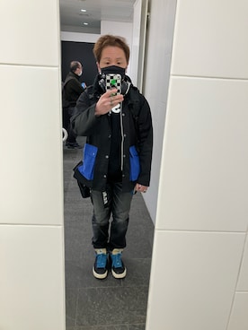 「F.C.Real Bristol（エフシーレアルブリストル）のアイテム（スマホケース/カバー）」を使った、名和 賢悟さん（メンズ・159cm）の春コーディネート