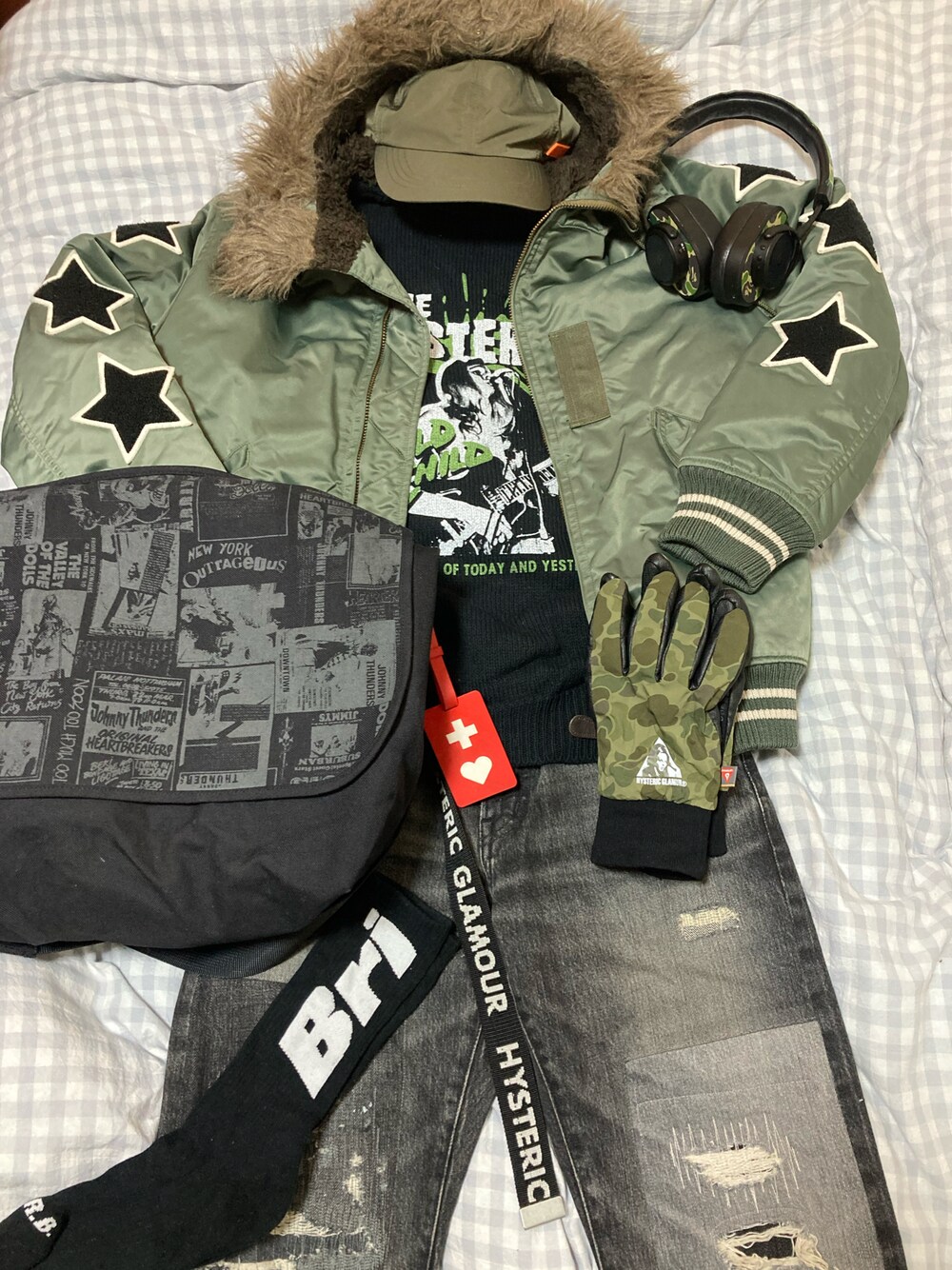 HYSTERIC GLAMOUR グローブ 手袋 PRIMALOFT HYSTERIC GLAMOUR グローブ