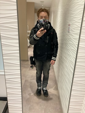 「HYSTERIC GLAMOUR（ヒステリックグラマー）のアイテム（その他）」を使った、名和 賢悟さん（メンズ・159cm）の冬コーディネート