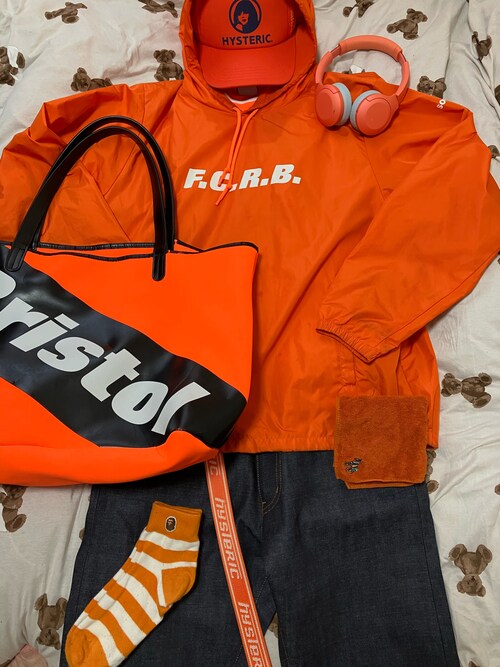 値下げ 【未使用に近い】FCRB BACK STRIPE ANORAK F.C.R.B. - F.C.R.B. 17AW Back Stripe Anorakの通販 by 2casa0911's