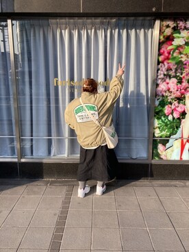 「RODEO CROWNS WIDE BOWL（ロデオクラウンズワイドボウル）のアイテム（ブルゾン）」を使った、ぴなちゃんさん（レディース・158cm）の冬コーディネート