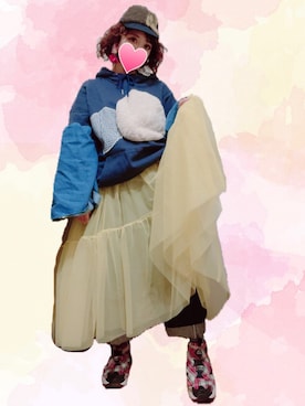 「チャイハネ（チャイハネ）のアイテム（デニムパンツ）」を使った、judieさん（レディース・148cm）の冬コーディネート