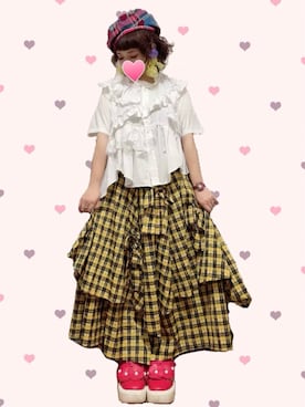 「Candy Stripper」｜「アイテム（ハンチング/ベレー帽）」を使った、judieさん（レディース・148cm）の秋コーディネート