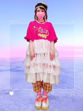 「チェック柄に恋してる」｜「アイテム（レッグウェア）」を使った、judieさん（レディース・148cm）の秋コーディネート