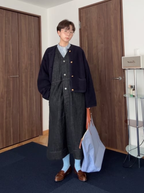 MHL.（エムエイチエル） ワンピース CANTON BLACK LIGHT DENIM