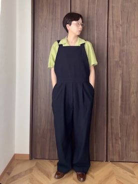 「アイテム（オールインワン・サロペット）」を使った、kinoko.さん（レディース・157cm）の夏コーディネート