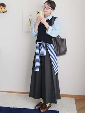 「Carmelo（カーメロ）のアイテム」を使った、kinoko.さん（レディース・157cm）の春コーディネート