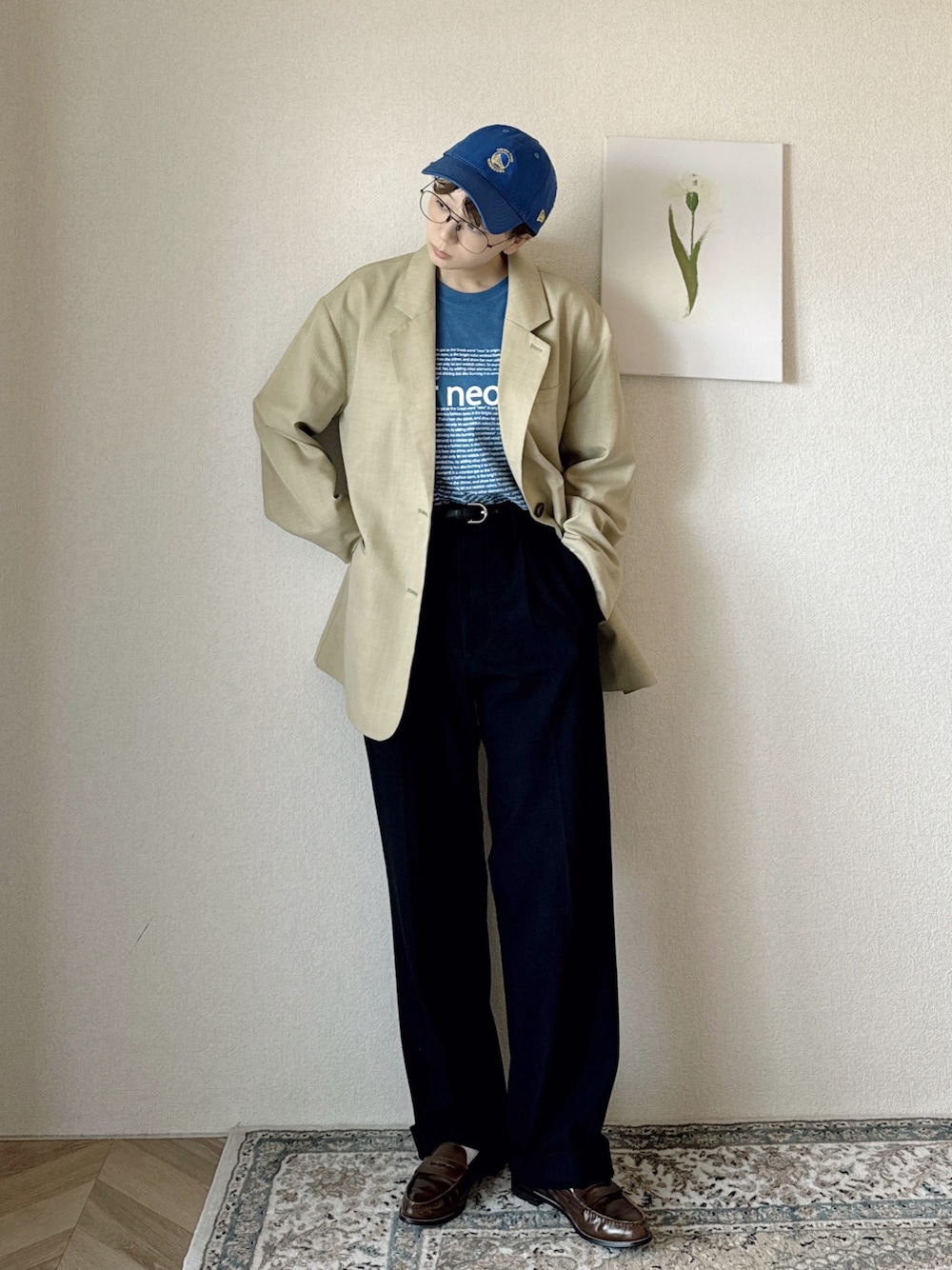 herneon キャップ 紺色