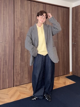 「アイテム（テーラードジャケット）」を使った、kinoko.さん（レディース・157cm）の夏コーディネート