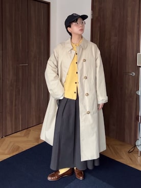 「アイテム（カーディガン/ボレロ）」を使った、kinoko.さん（レディース・157cm）の秋コーディネート