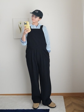 「オーバーオール」｜kinoko.さん（レディース・157cm）の春コーディネート