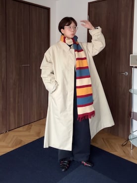 「アイテム（サンダル）」を使った、kinoko.さん（レディース・157cm）の秋コーディネート