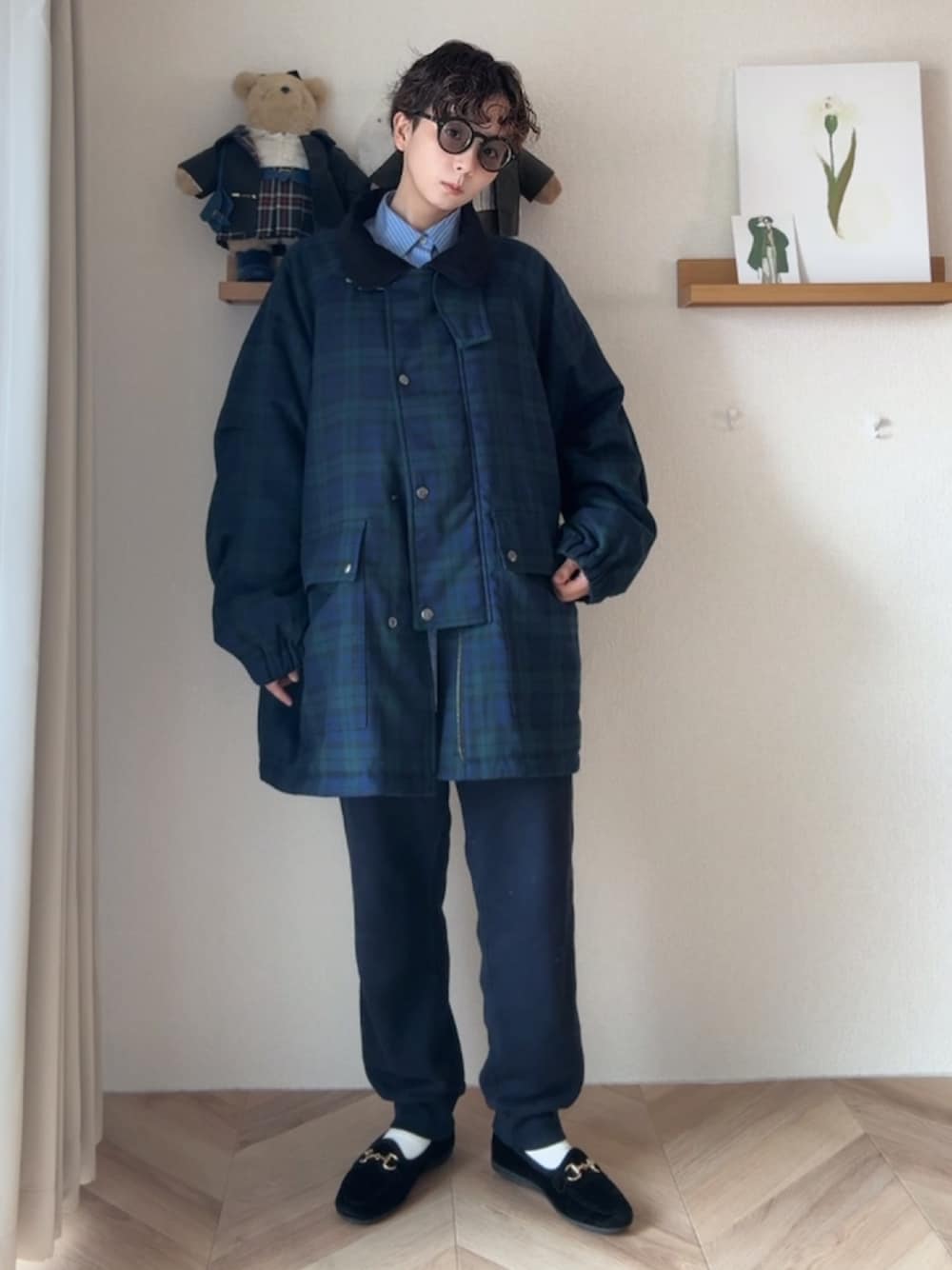 WEB限定】＜kinoko.さん×GLR or＞ブラックウォッチ柄 ファイヤーマン