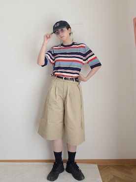 「green label relaxing（グリーンレーベルリラクシング）のアイテム」を使った、kinoko.さん（レディース・157cm）の夏コーディネート