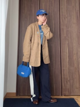 「アイテム（テーラードジャケット）」を使った、kinoko.さん（レディース・157cm）の秋コーディネート