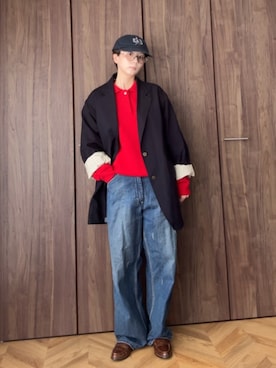 「Lee（リー）のアイテム」を使った、kinoko.さん（レディース・157cm）の夏コーディネート