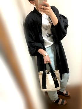 「デニムっていいよね」｜「アイテム（アクセサリー）」を使った、Chi～ha～さん（レディース・156cm）の秋コーディネート