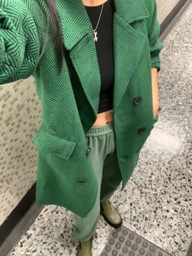「BCBG（ビーシービージー）のアイテム」を使った、Ting Waiさん（レディース・175cm）の冬コーディネート