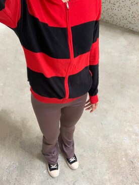 「HOMMEのアイテム」を使った、Ting Waiさん（レディース・175cm）の冬コーディネート