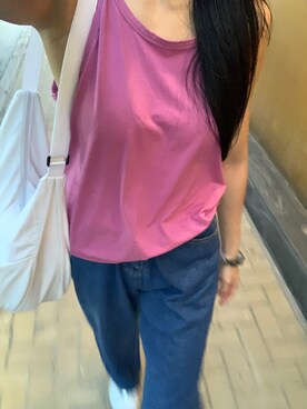 「男友風」｜Ting Waiさん（レディース・175cm）の夏コーディネート