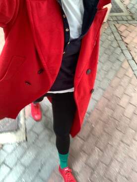 「PULL&BEAR（プルアンドベア）のアイテム（ジャケット/アウター）」を使った、Ting Waiさん（レディース・175cm）の冬コーディネート