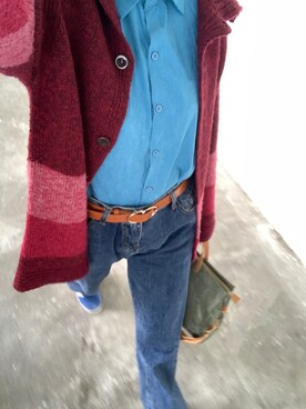 「SISLEY（シスレー）のアイテム（パンツ）」を使った、Ting Waiさん（レディース・175cm）の冬コーディネート