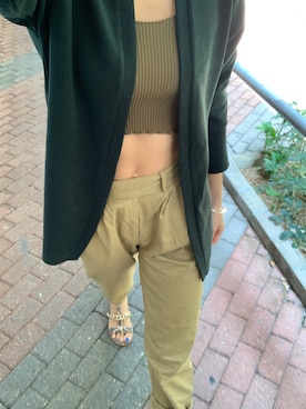 「通勤穿搭」｜「アイテム（タンクトップ）」を使った、Ting Waiさん（レディース・175cm）の春コーディネート