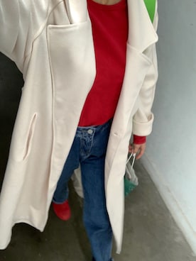 「IZZUE（イズゥー）のアイテム」を使った、Ting Waiさん（レディース・175cm）の冬コーディネート