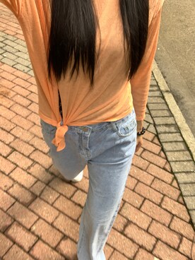「通勤穿搭」｜「アイテム（パンツ）」を使った、Ting Waiさん（レディース・175cm）の夏コーディネート