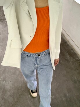 「通勤穿搭」｜「アイテム（ジャケット/アウター）」を使った、Ting Waiさん（レディース・175cm）の春コーディネート