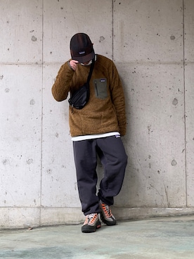 「patagonia」｜「アイテム（アナログ腕時計）」を使った、Dai.Tさん（メンズ・160cm）の冬コーディネート