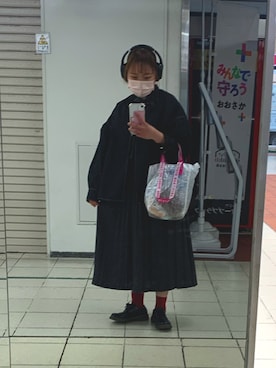 「真っ黒コーデ」｜おとさん（レディース・153cm）の夏コーディネート
