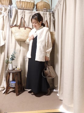 「しまむら（シマムラ）のアイテム（ハンドバッグ）」を使った、るうさん（レディース・153cm）の秋コーディネート