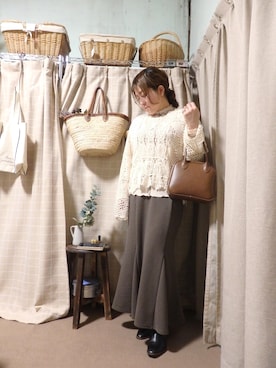 「Riberry（リベリー）のアイテム」を使った、るうさん（レディース・153cm）の秋コーディネート
