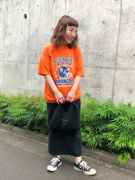 「used mix」｜「アイテム（スウェット）」を使った、sachikidさん（レディース・155cm）の春コーディネート