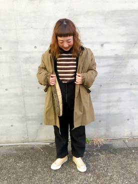 「used mix」｜「アイテム（オールインワン・サロペット）」を使った、sachikidさん（レディース・155cm）の冬コーディネート